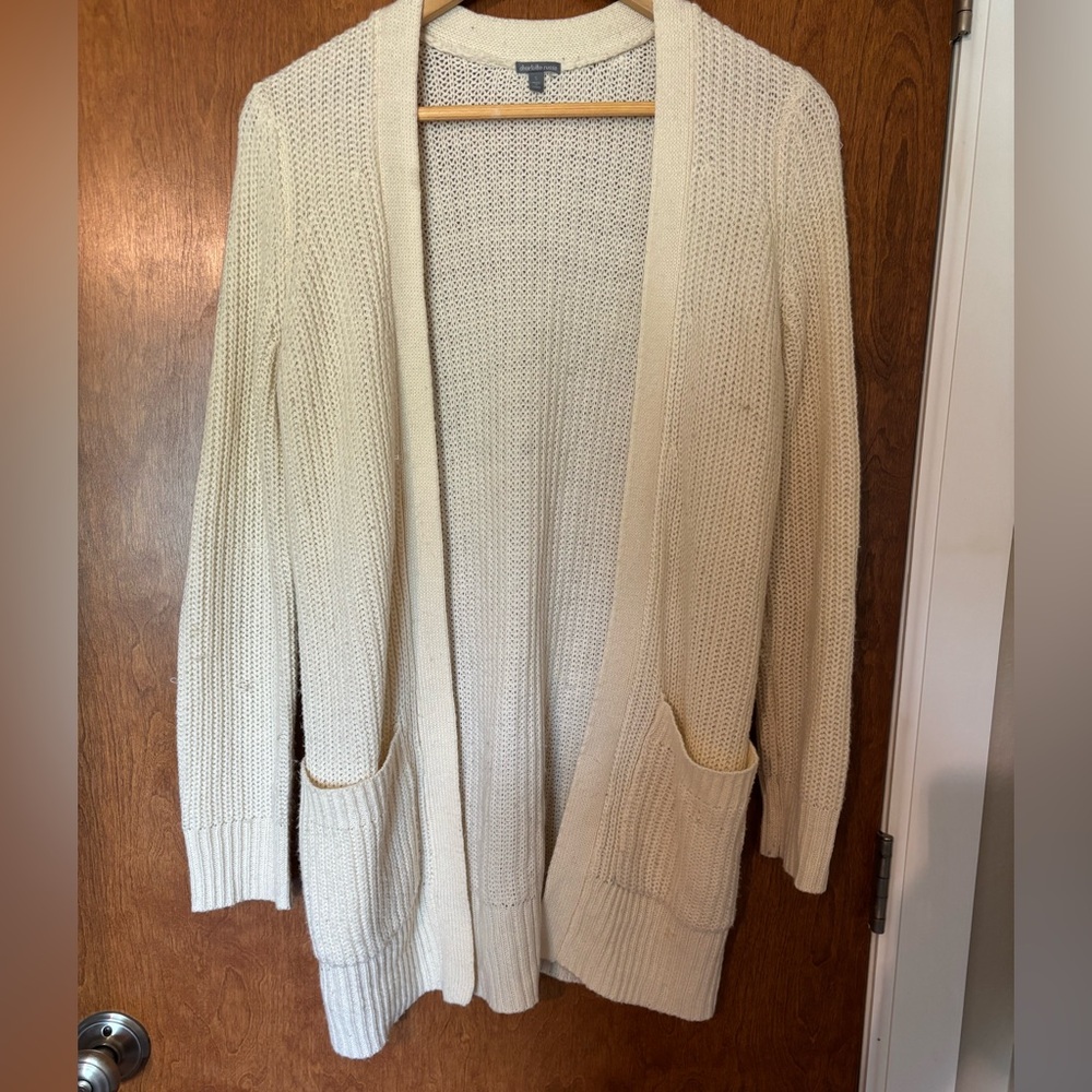Charlotte Russe Cream Cardigan Sweater
